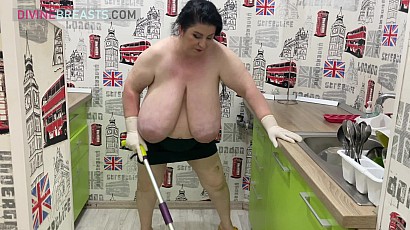 Natalie Fiore is Your Maid with Giant Breasts